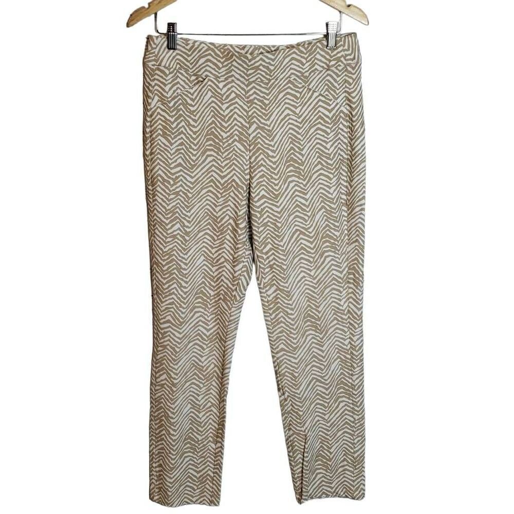 Chicos White and‎ Brown Pants 0.5 Size 6